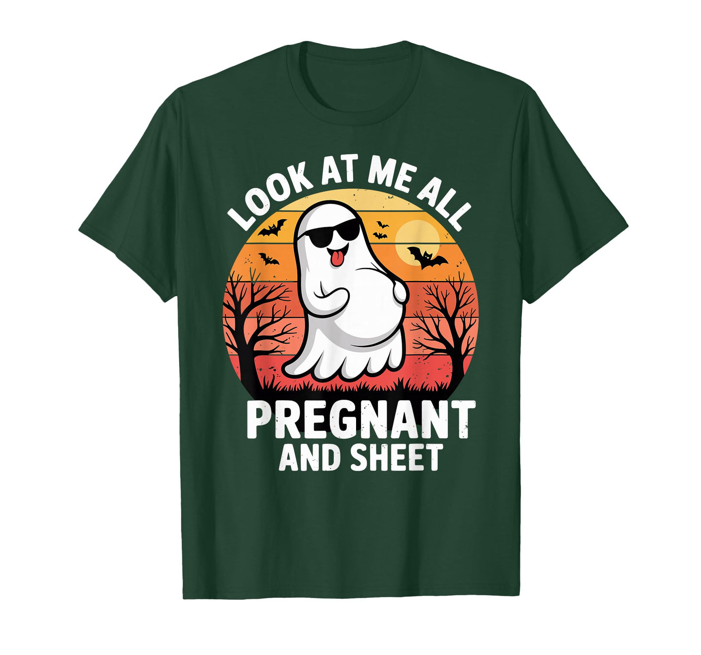 Funny Halloween Pregnant Maternity Ghost T-Shirt