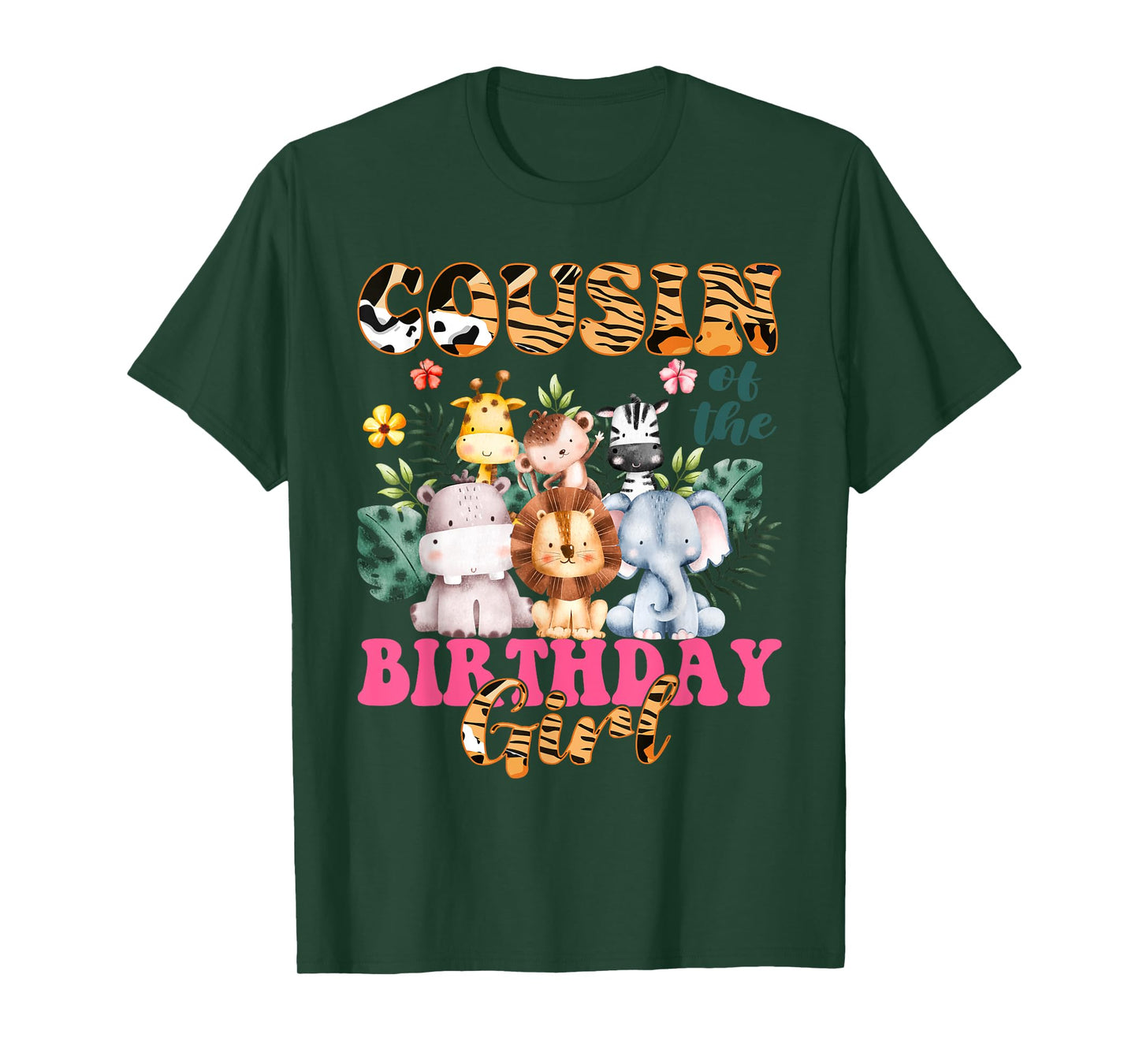 Cousin Of The Birthday Girl Zoo Theme Animal Party Safari T-Shirt