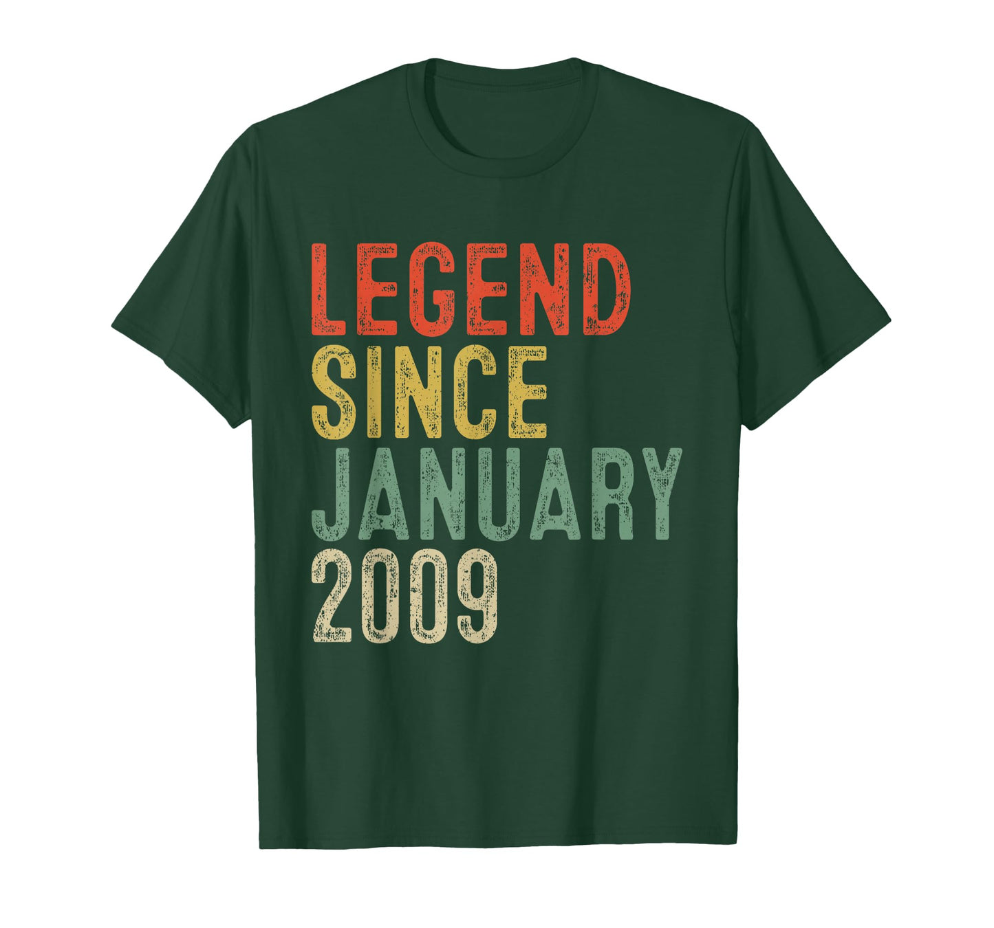Legend Since January 2009 17th Birthday Gifts 17 Year Old T-Shirt