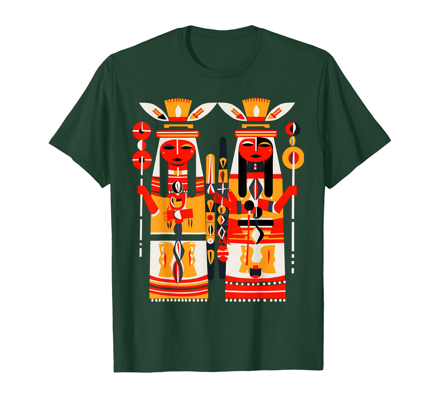 Native American Art Style Hopi Katsina Dolls T-Shirt