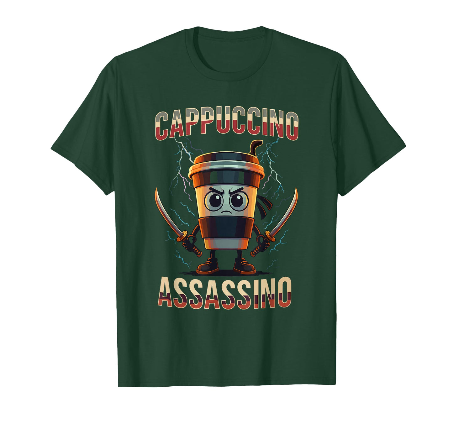 Surreal Italian Brainrot Cappuccino Assassino Meme T-Shirt