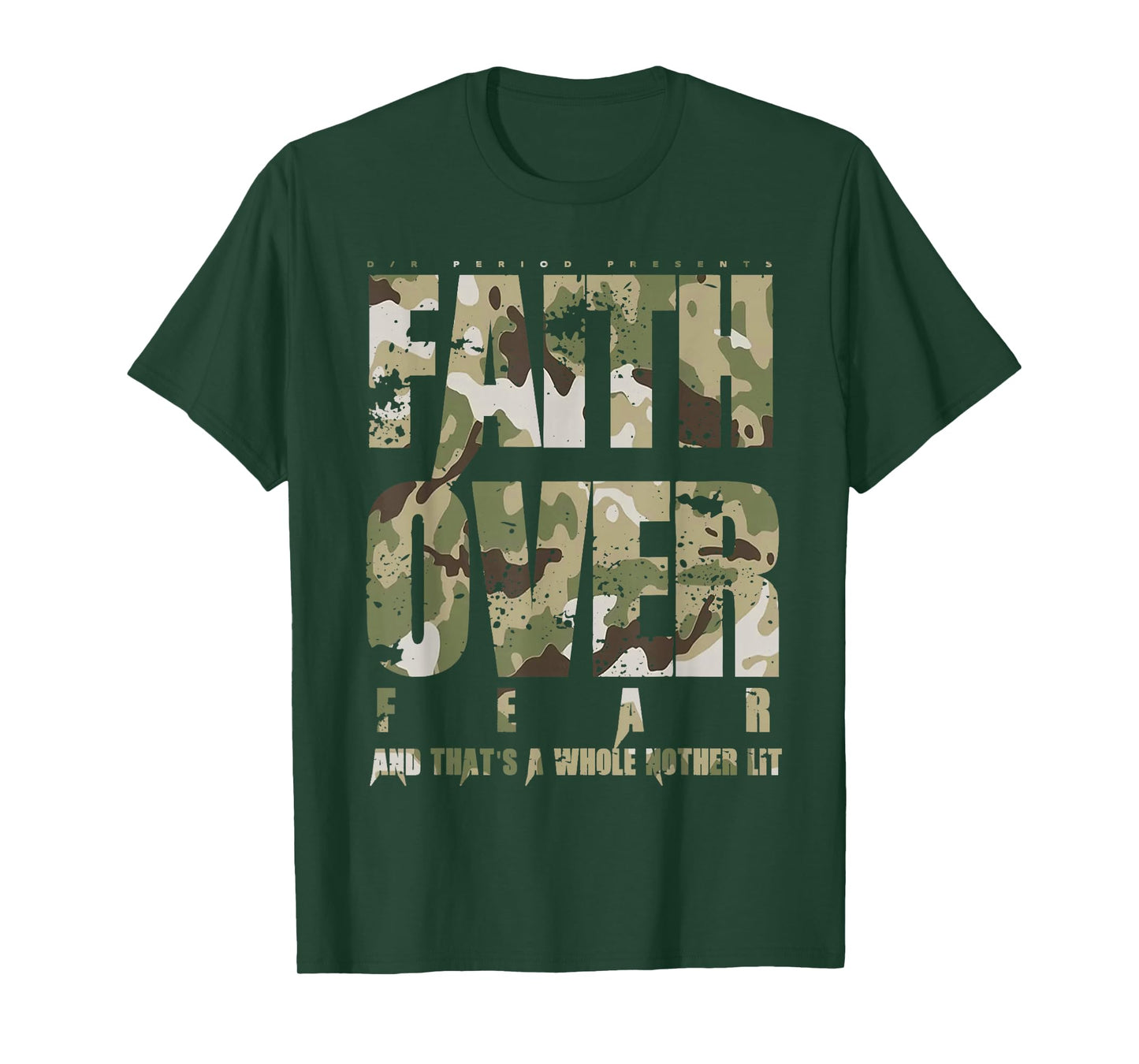 Vintage Faith Over Fear Classic Redleg Camo T-Shirt