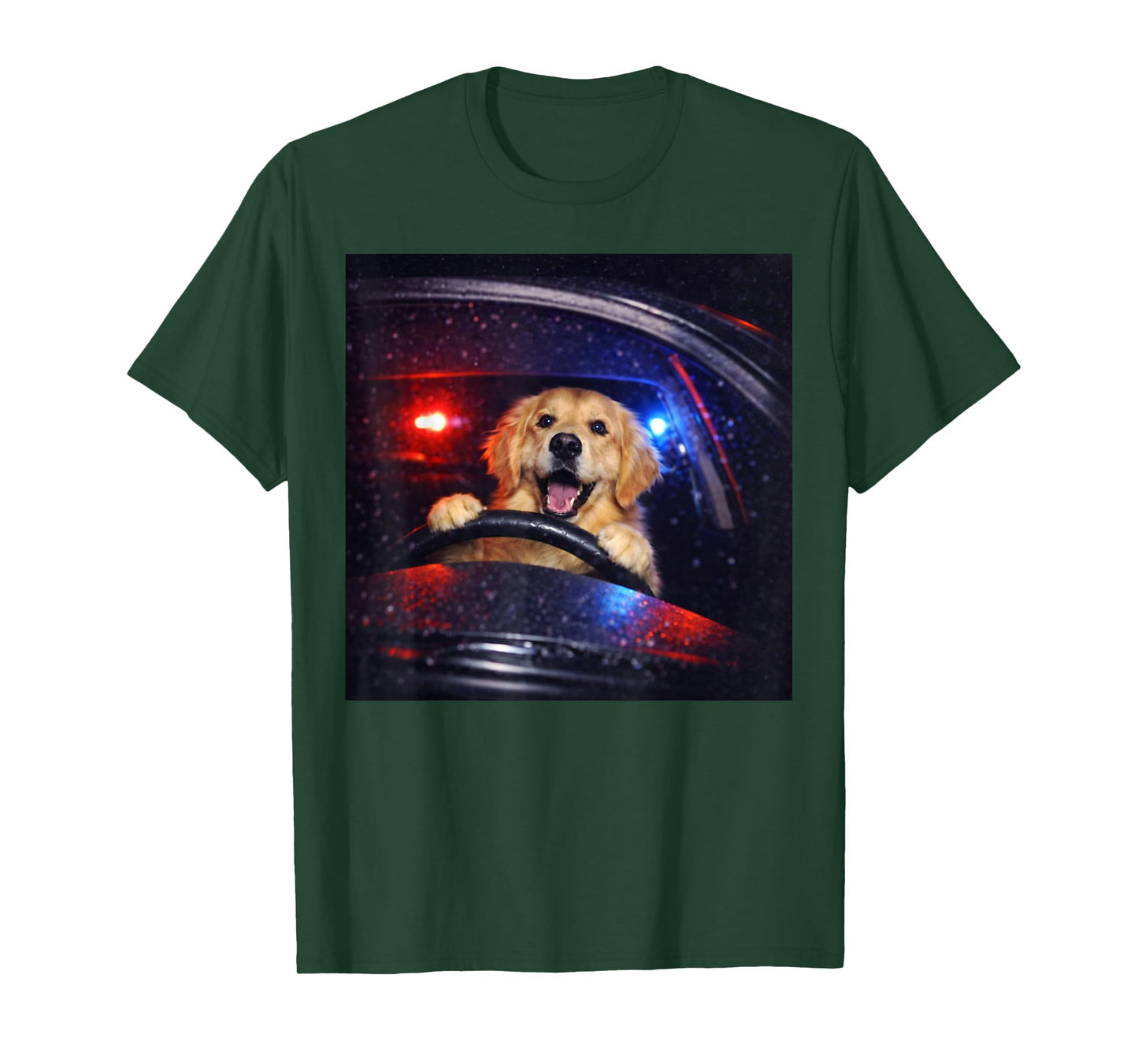 Funny Golden Retriever Driving Meme Dog Driving A Car T-Shirt