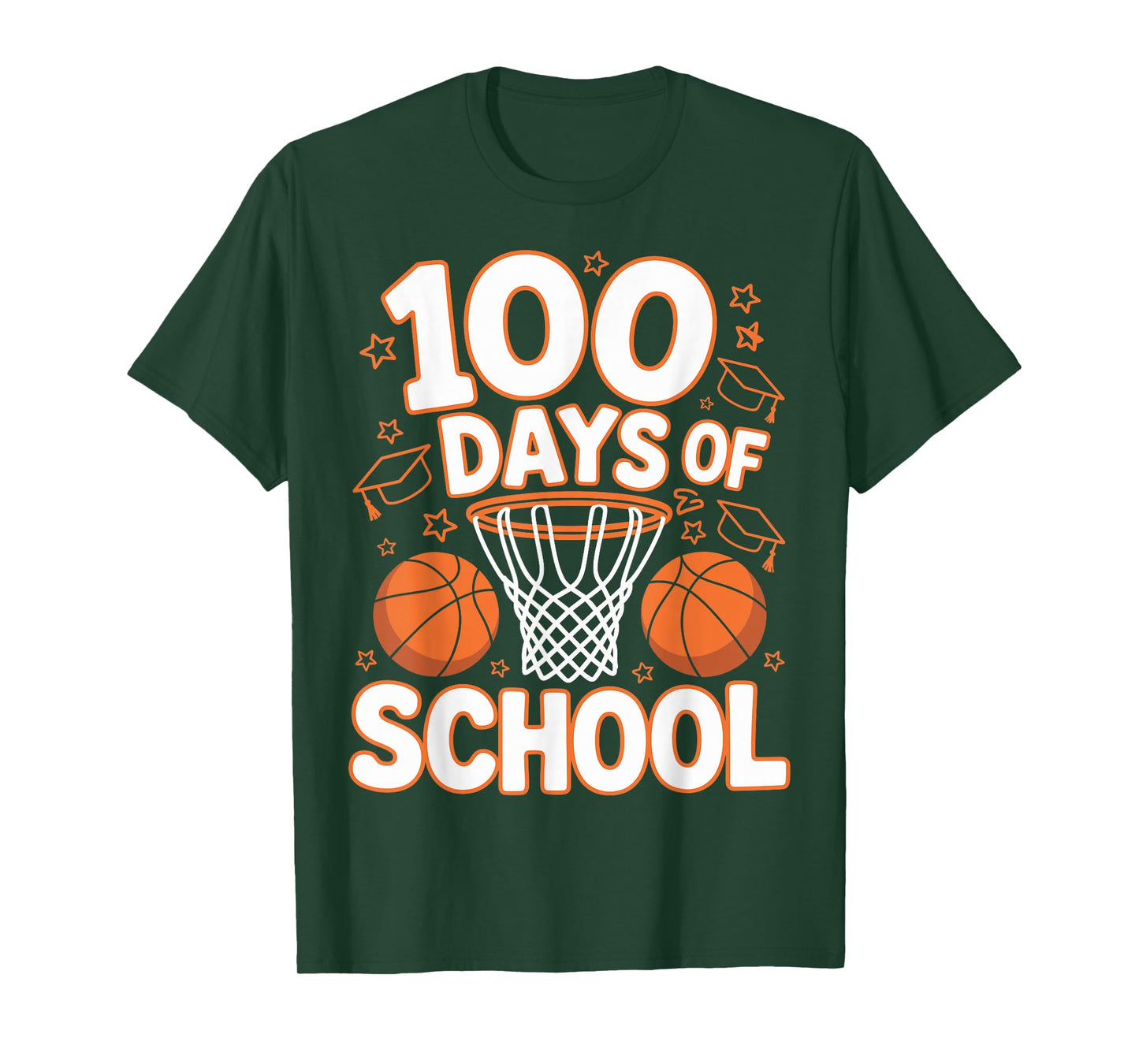 100th Day of School Teacher Basketball 100 Days of School T-Shirt