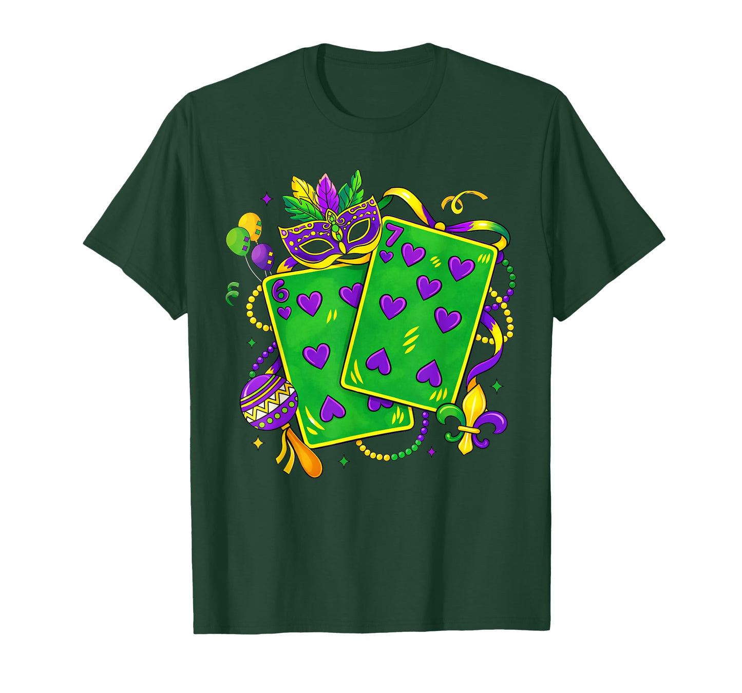 Six Seven 67 Mardi Gras Funny Mardi Gras Parade Men Women T-Shirt