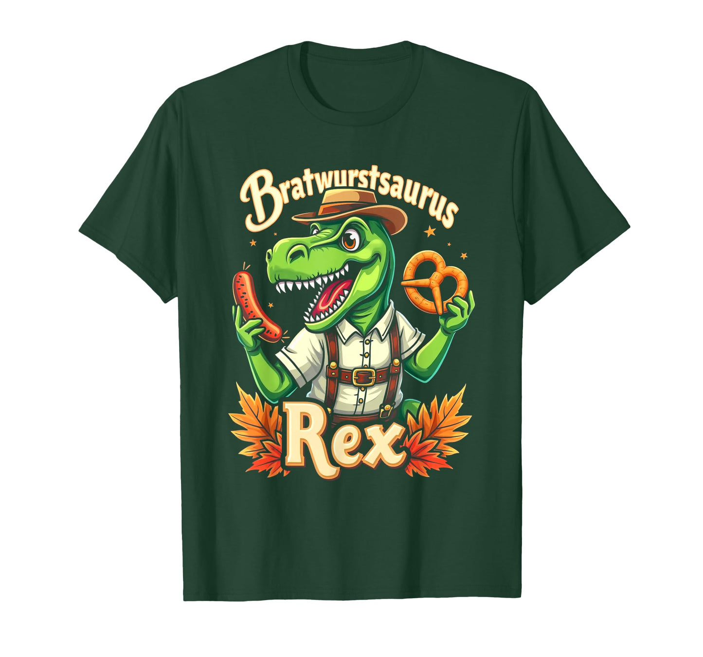 Funny Oktoberfest Dinosaur Lederhosen T-Rex Kids T-Shirt