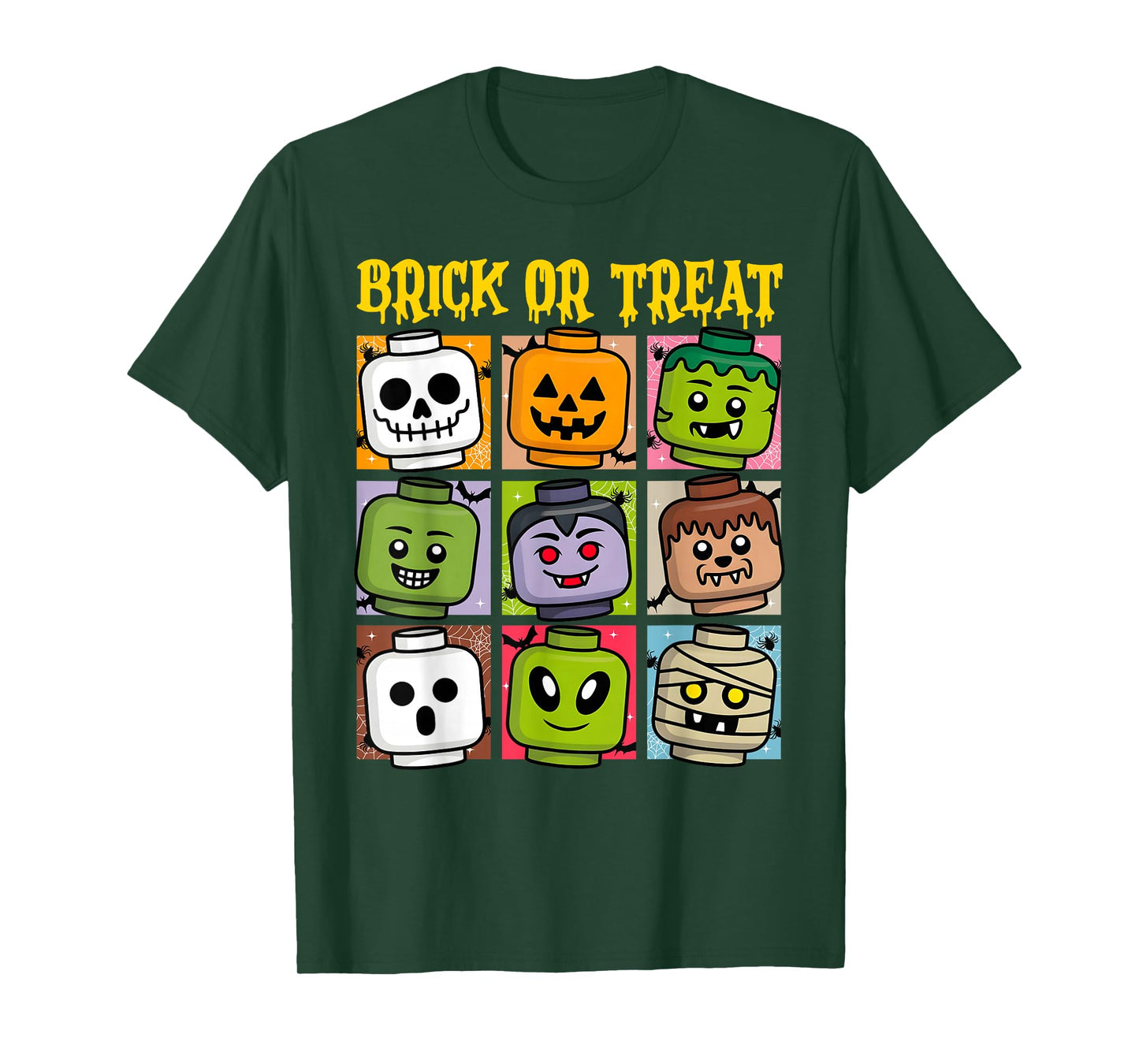 Brick or Treat Halloween Master Builder Blocks Building Kids T-Shirt