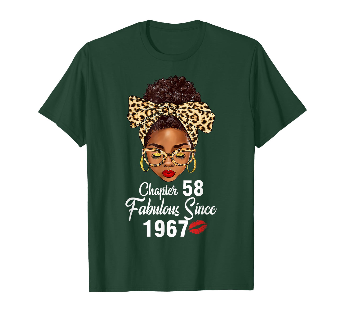 Chapter 58 Fabulous Since 1967 58th Birthday Women Leopard T-Shirt