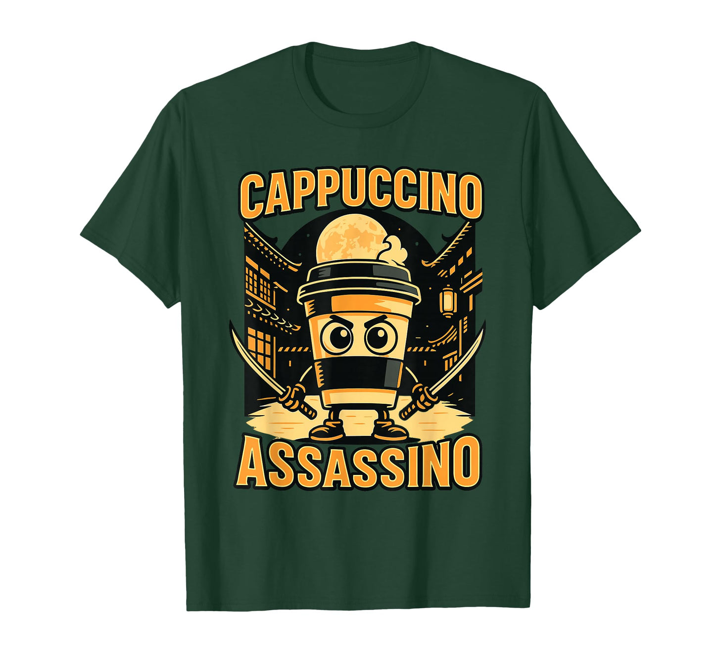 Italian Brainrot Cappuccino Assassino, Funny Brain Rot Meme T-Shirt