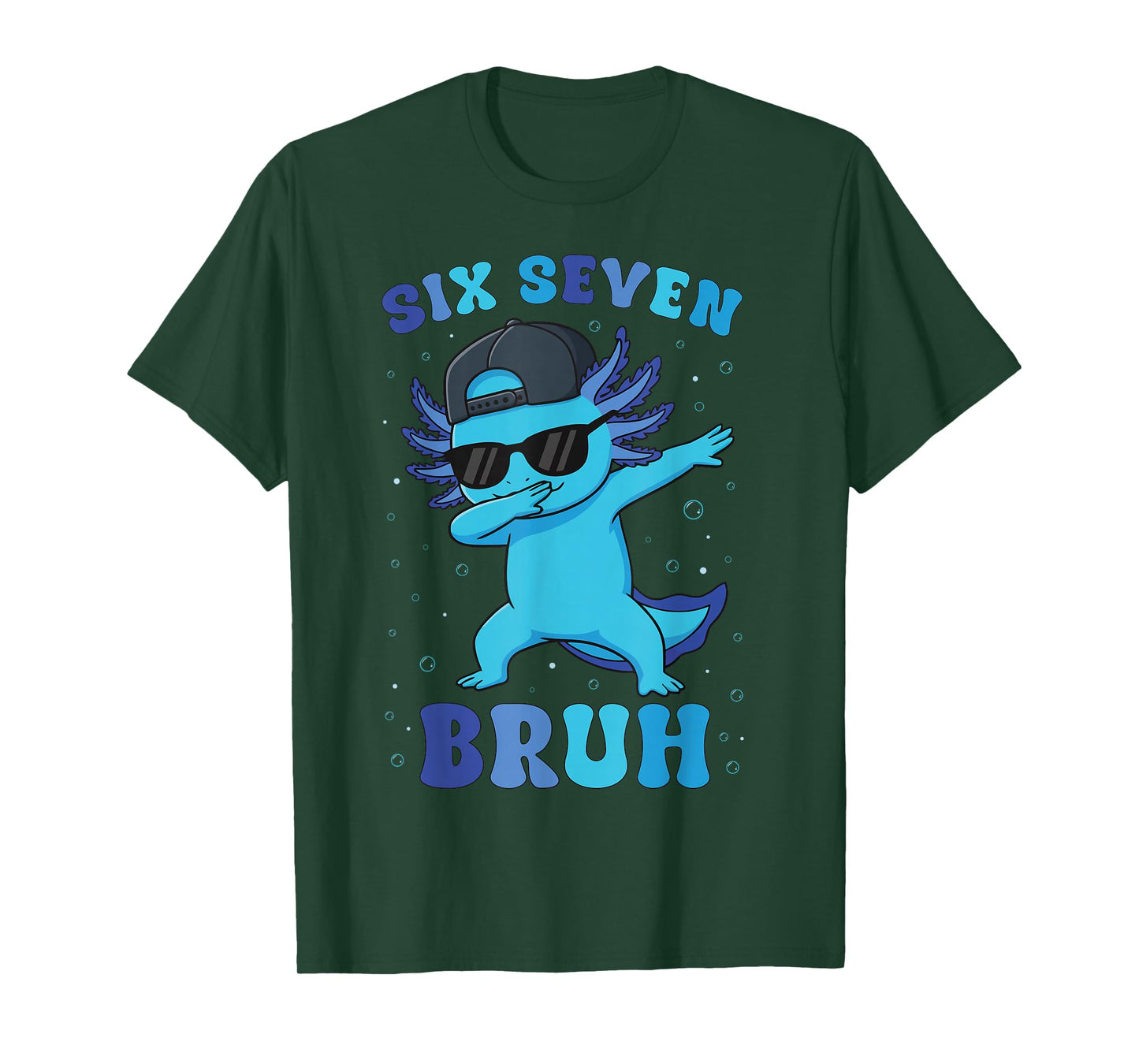 Six Seven 6 7 Meme Cool Dabbing 67 Axolotl Kids Boys Teens T-Shirt