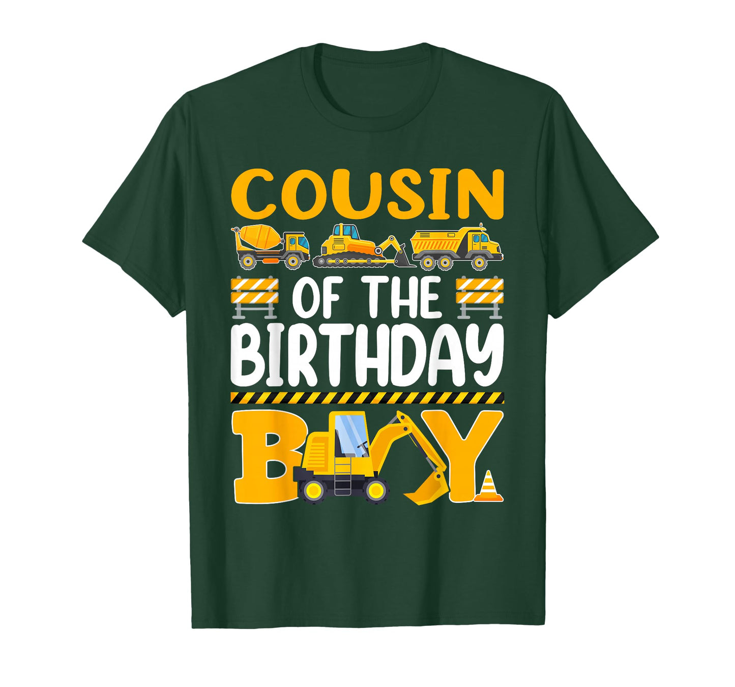 Cousin of The Birthday Boy Construction Birthday Party T-Shirt