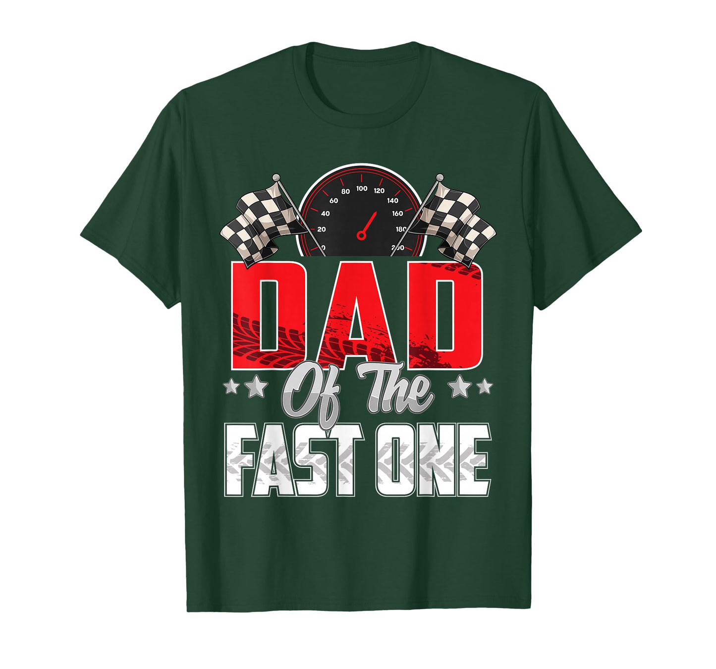 1 year old racing car fast one birthday 1st Family Dad T-Shirt