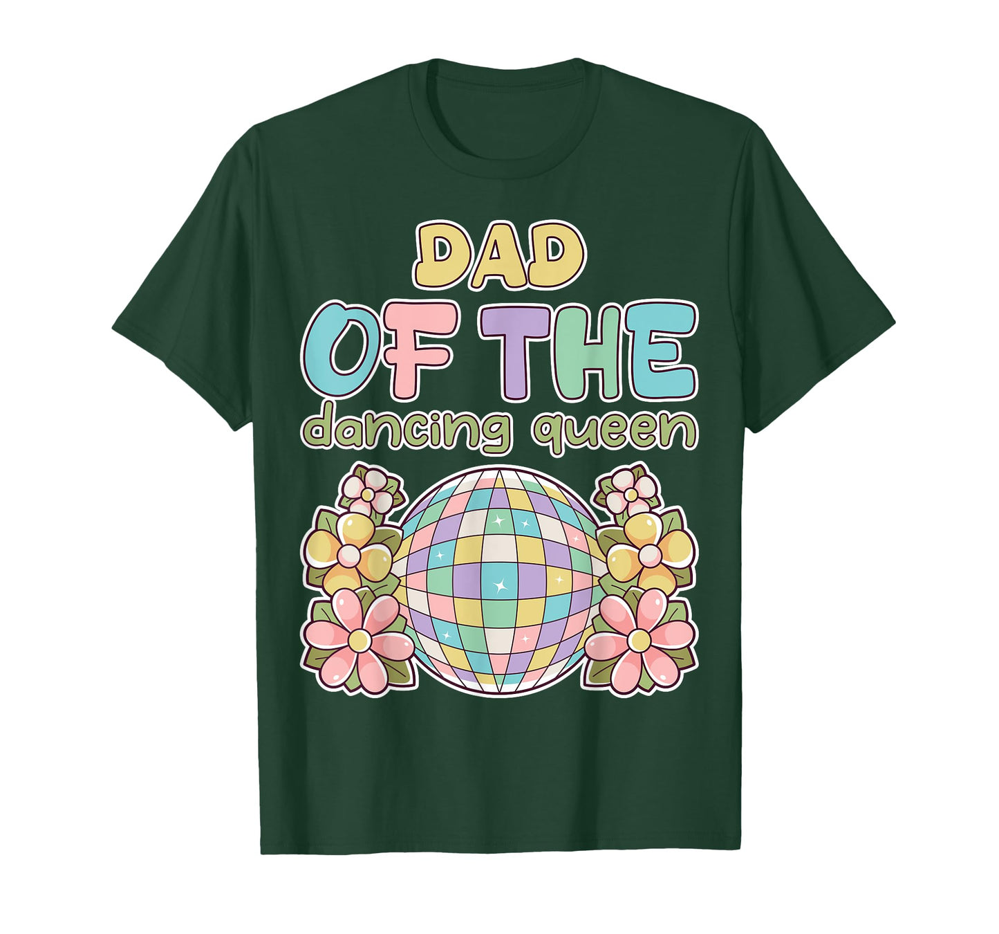 Dad of the Dance Queen Retro 17th Birthday Family Party T-Shirt