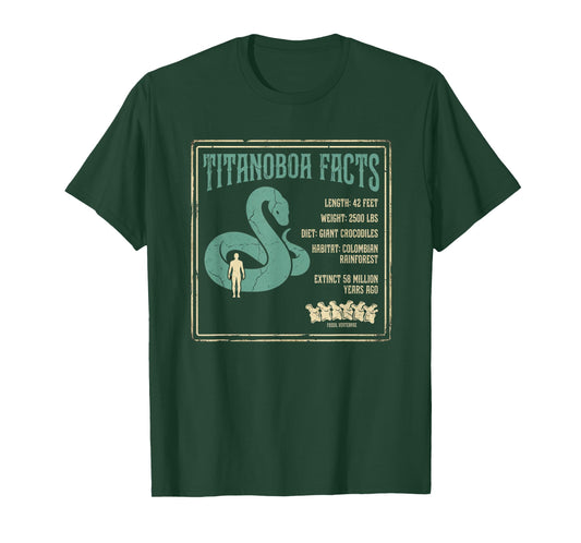 Titanoboa Facts Prehistoric Snake Fossil T-Shirt