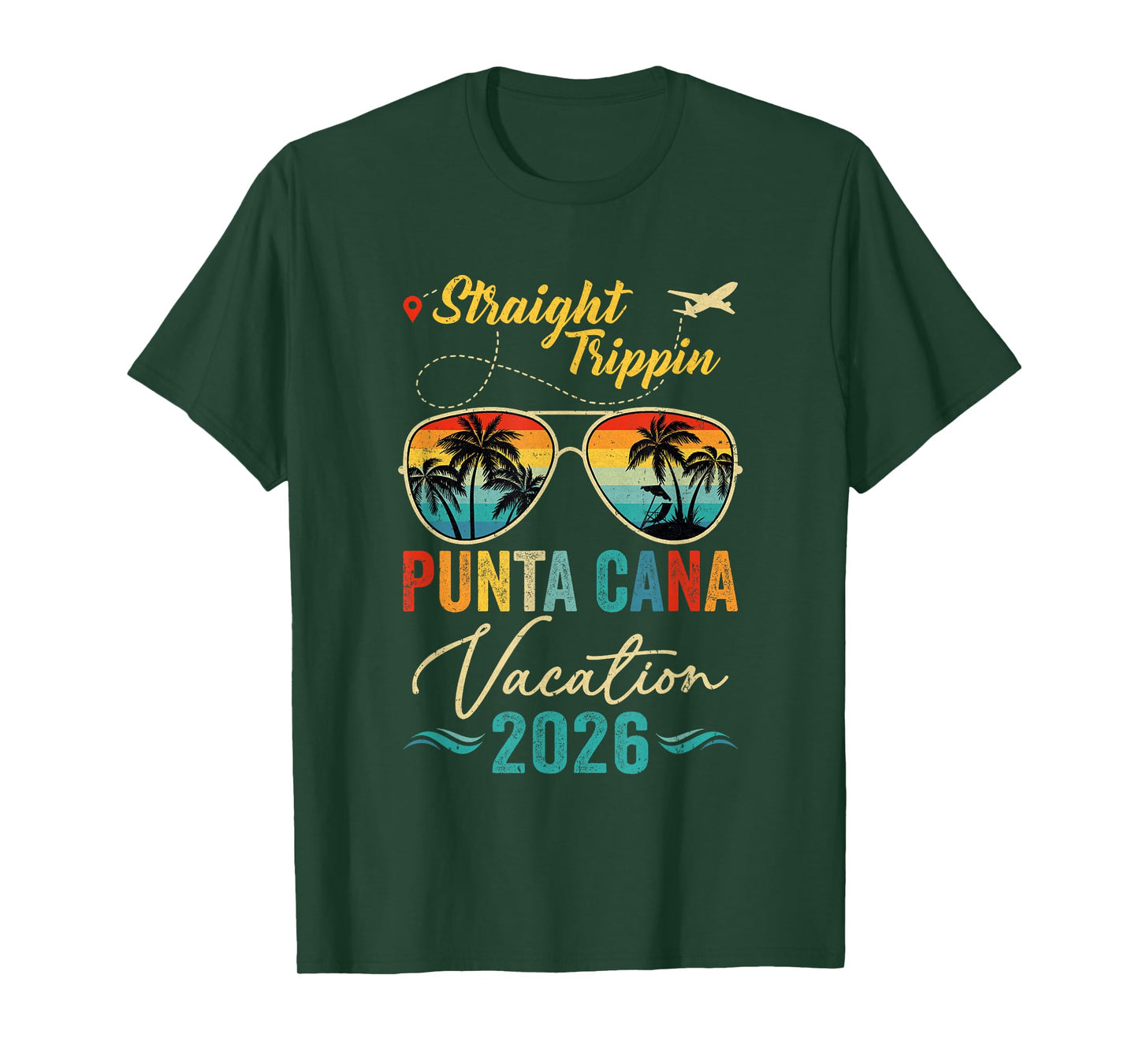 Straight Trippin Punta Cana 2026 Family Summer Vacation T-Shirt