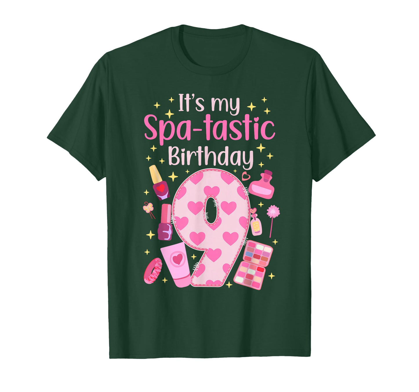 9th Spa Birthday Nine Year Old Spa B-Day Girls Spa Party T-Shirt