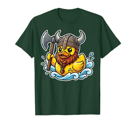 Norse Rubber Duck Viking Warrior Cute Funny Duckling Lover T-Shirt