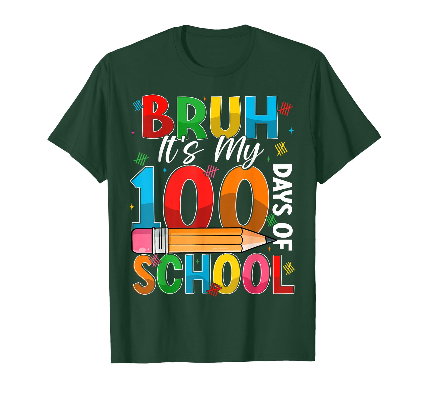 Bruh Its My 100 Days of School 100th Day of School Kids Boys T-Shirt