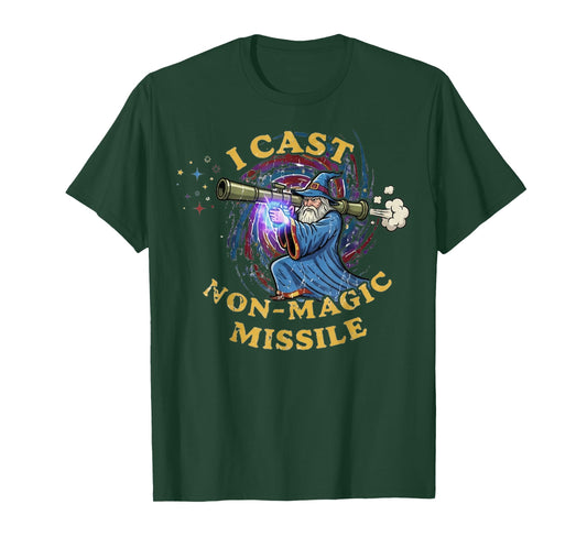 I Cast Non-Magic Missile Funny Wizard Parody Meme T-Shirt