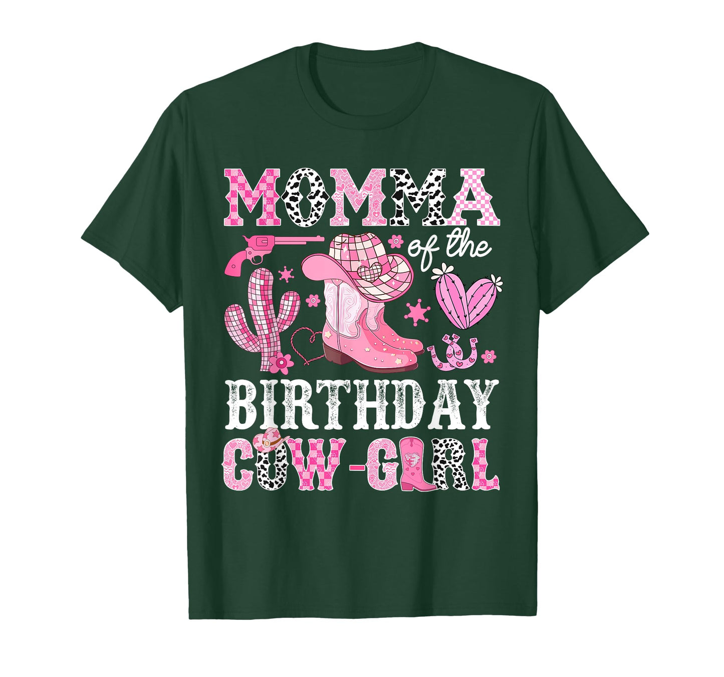 Momma Of The Birthday Cow-Girl Rodeo Cowgirl Bday T-Shirt