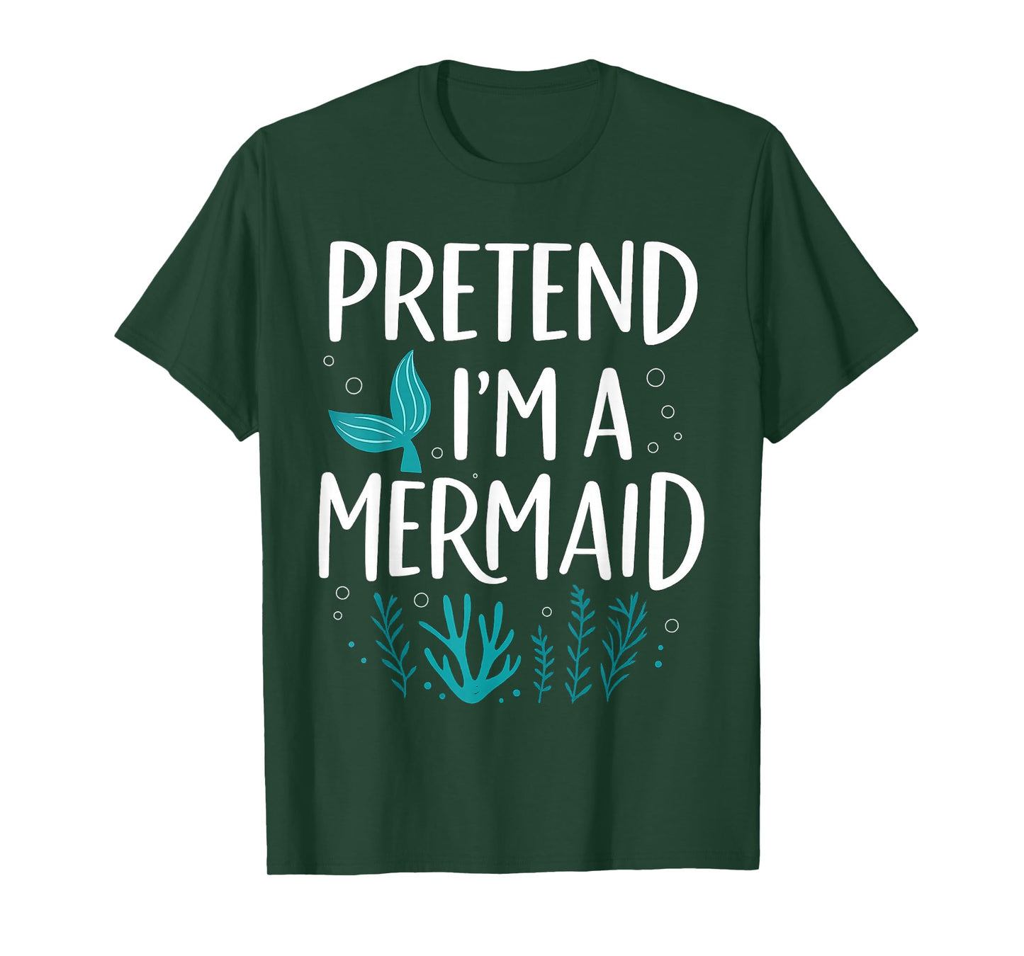 Funny Pretend I'm A Mermaid Costume Party Easy Halloween T-Shirt