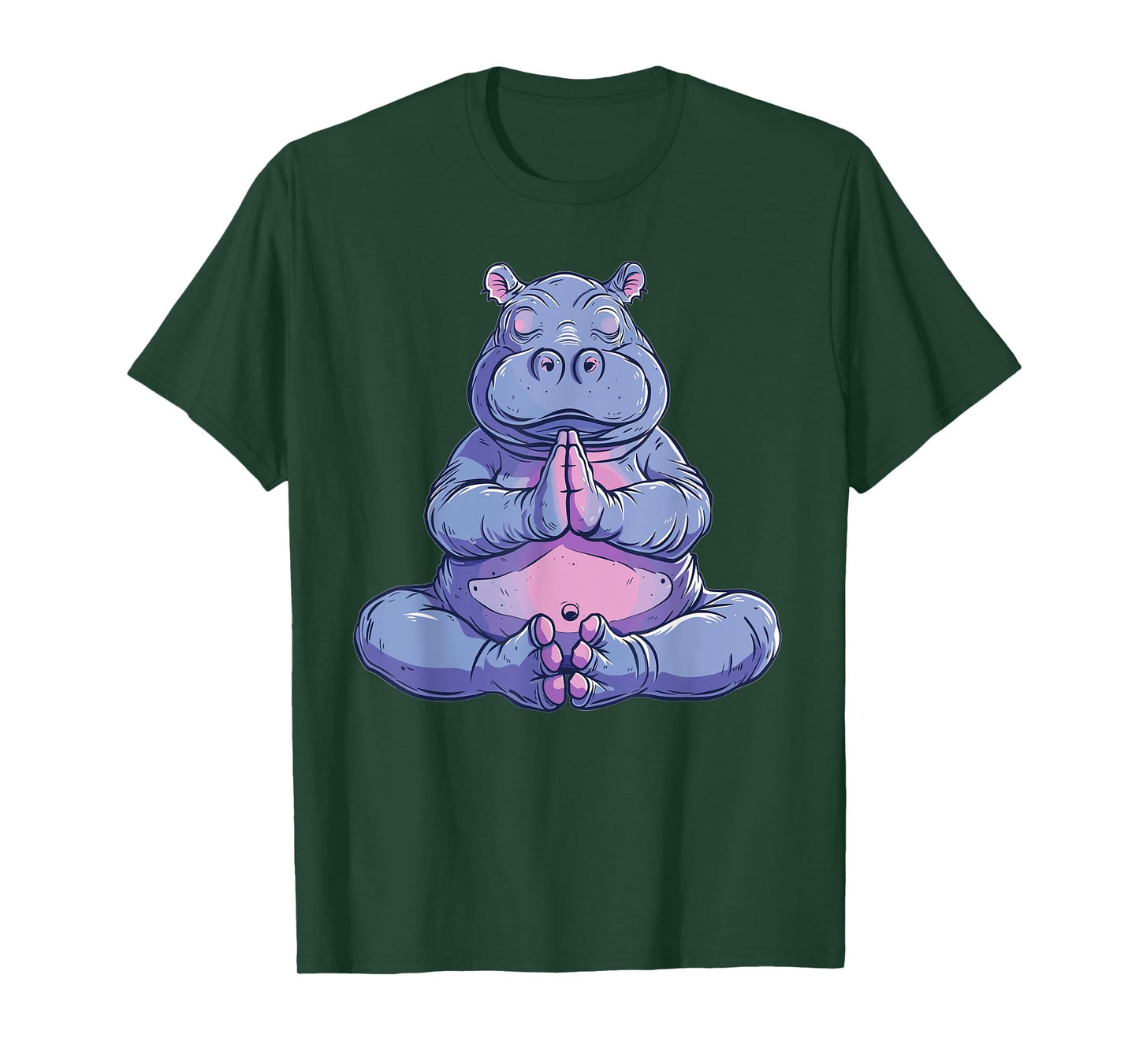 Cute Hippo Yoga T-Shirt