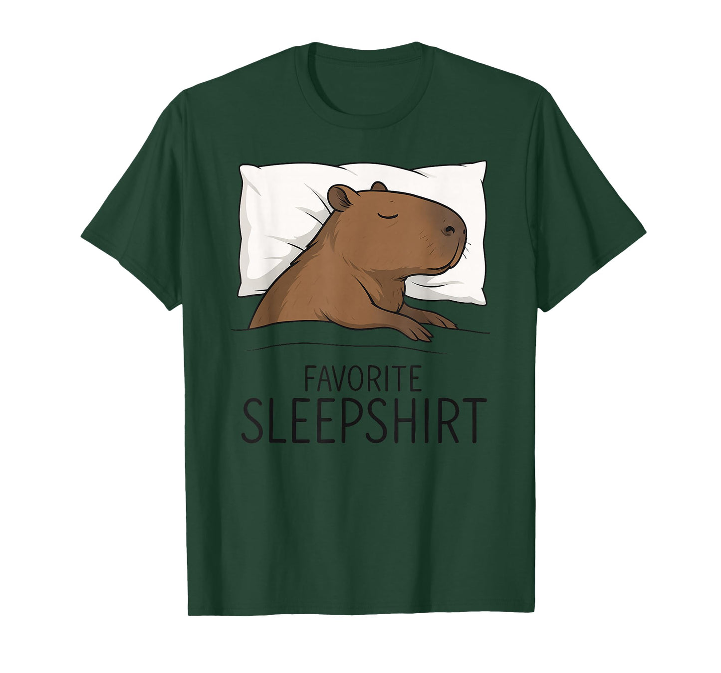 Capybara Favorite Sleepshirt Sleeping Pajamas Boys Girls Kid T-Shirt