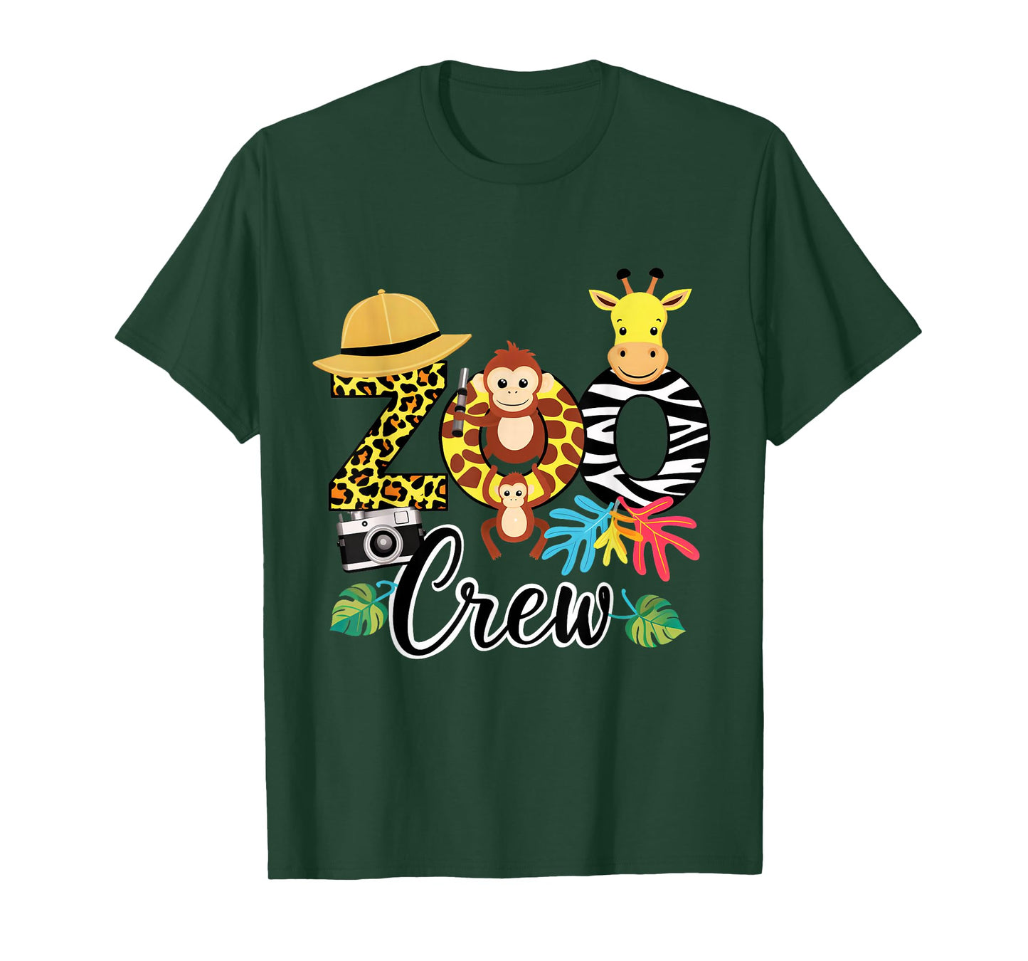 Zoo Giraffe Crew Safari Animal Zoo Keeper Kids Costume Gifts T-Shirt