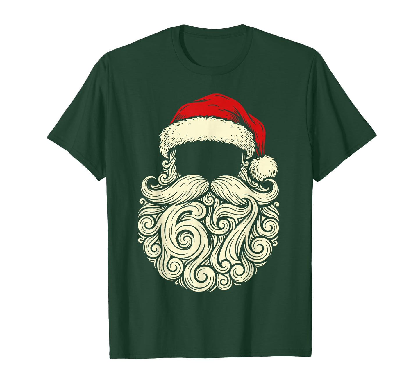 Santa 67 Hidden in Beard Christmas T-Shirt