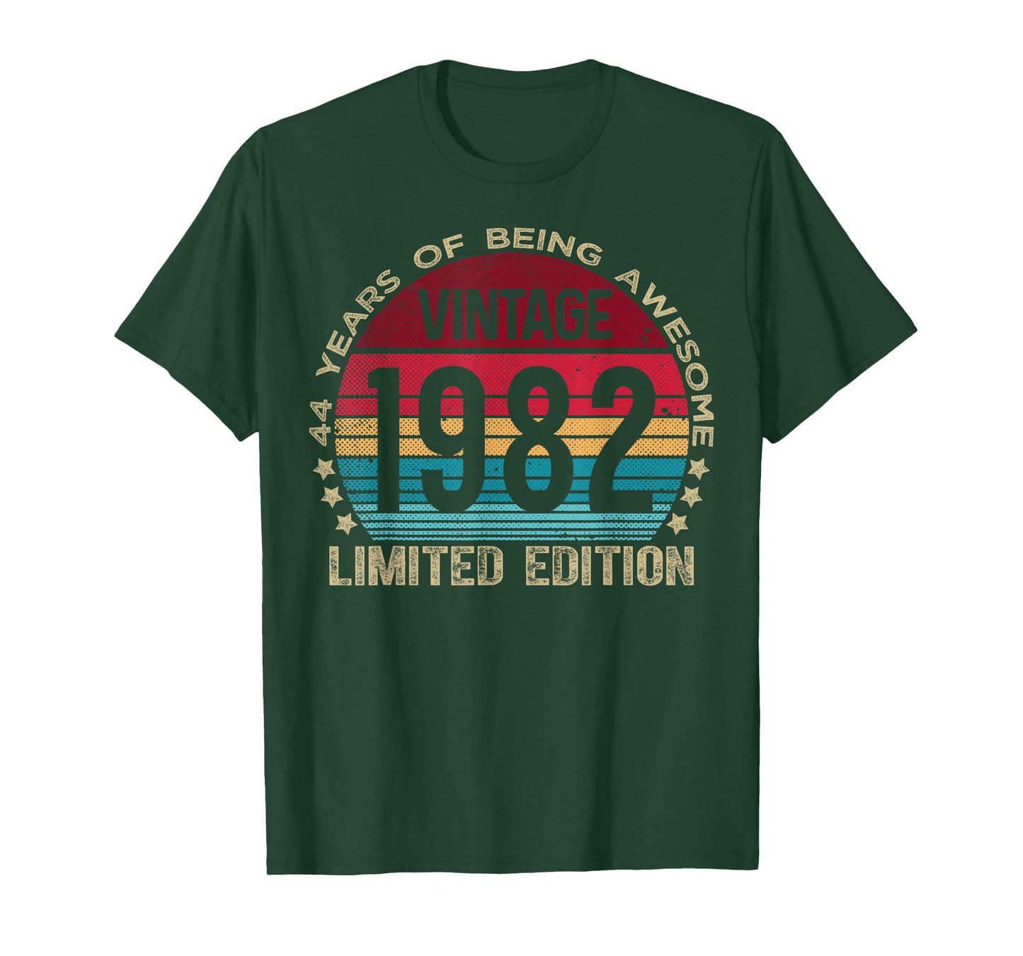 44 Year Old Gifts Vintage 1982 Limited Edition 44th Birthday T-Shirt