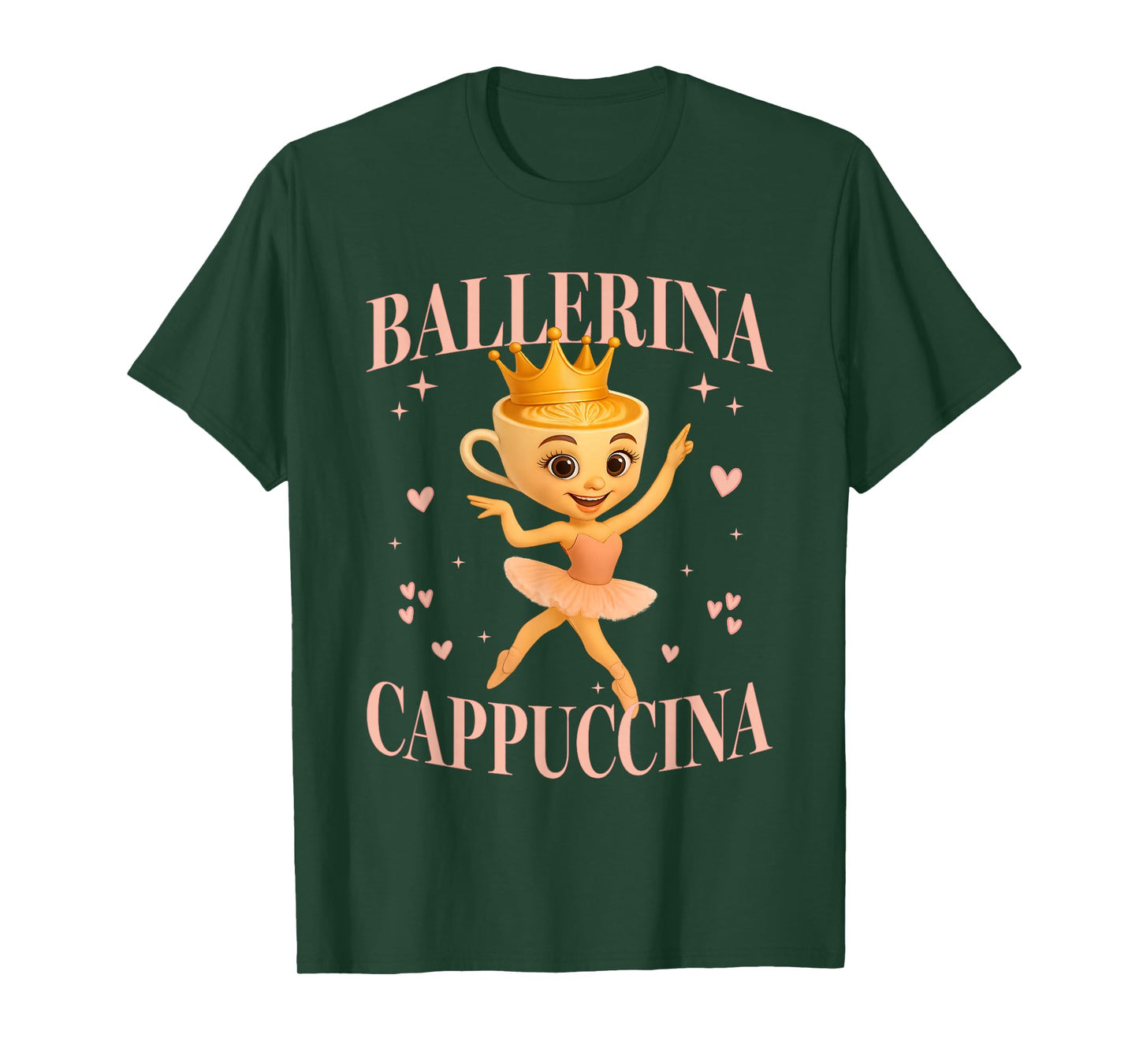 Ballerina Cappuccina Princess Italian Brainrot Girl Kids T-Shirt