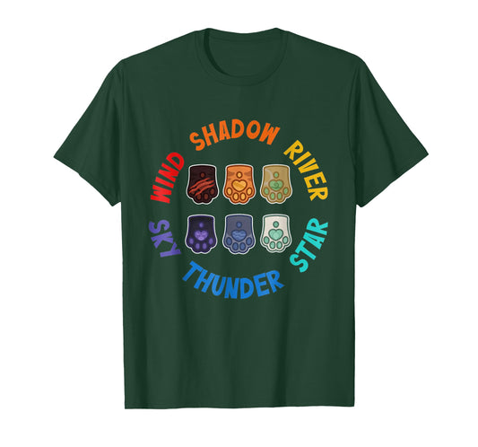 Wind Shadow River Star Thunder Sky Cat Feline,Fire Star Cat T-Shirt