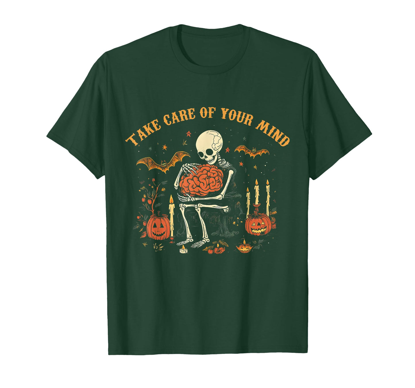 Take Care Of Your Mind, Mental Health Feeling Halloween Tees T-Shirt