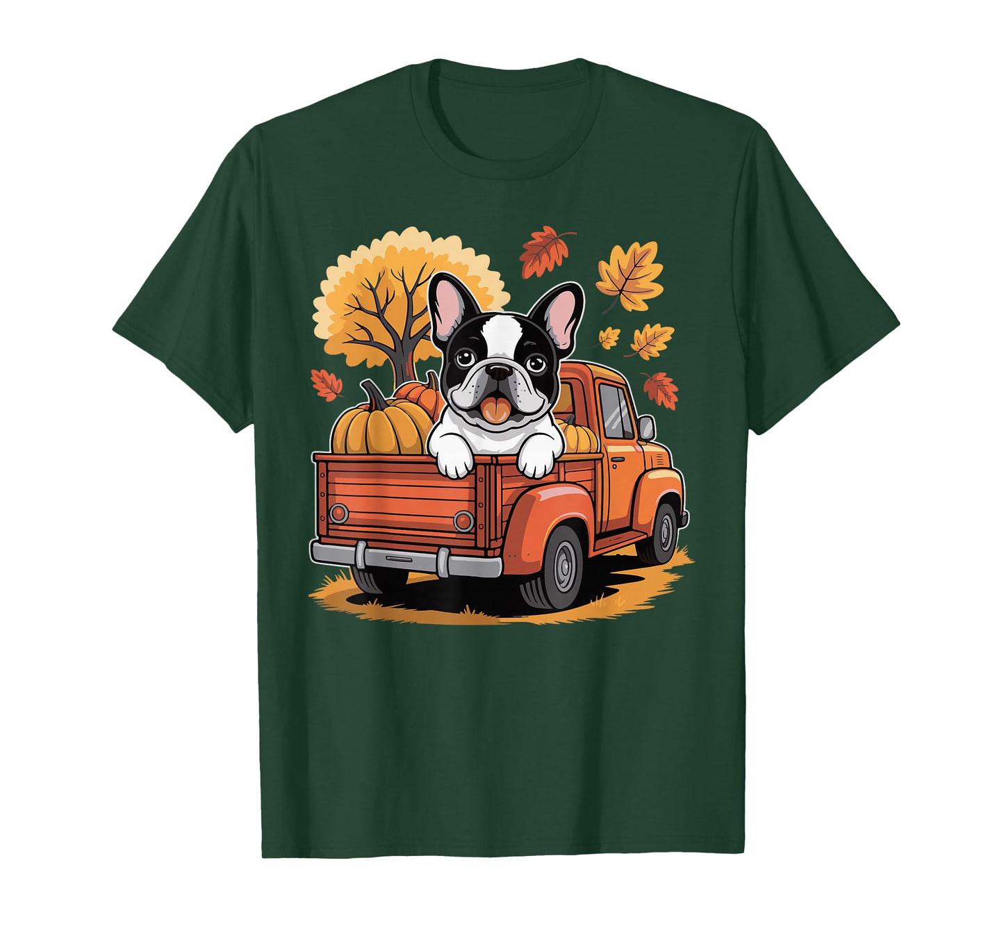 Happy Thanksgiving Dog Lovers French Bulldog Pumpkin Autumn T-Shirt