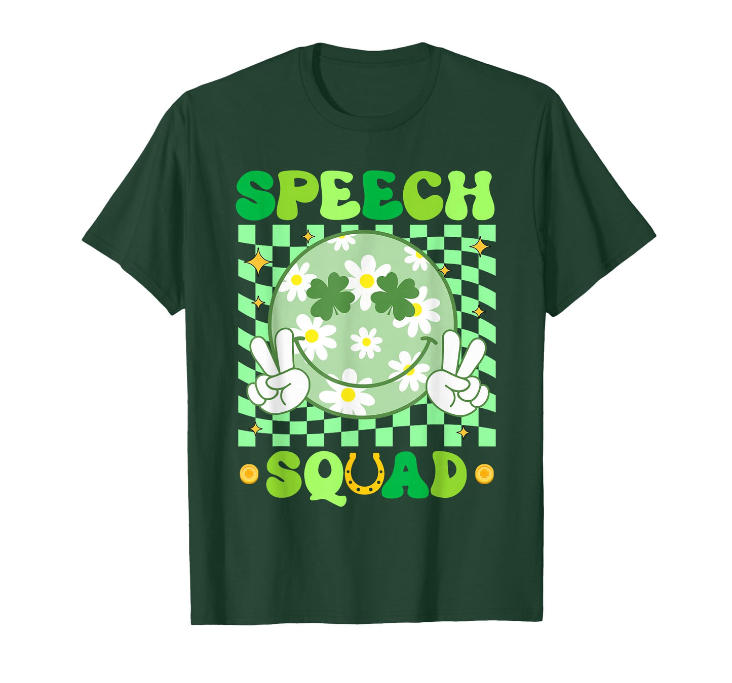 Groovy Speech Squad St Patricks Day SLP Teacher Saint Paddys T-Shirt