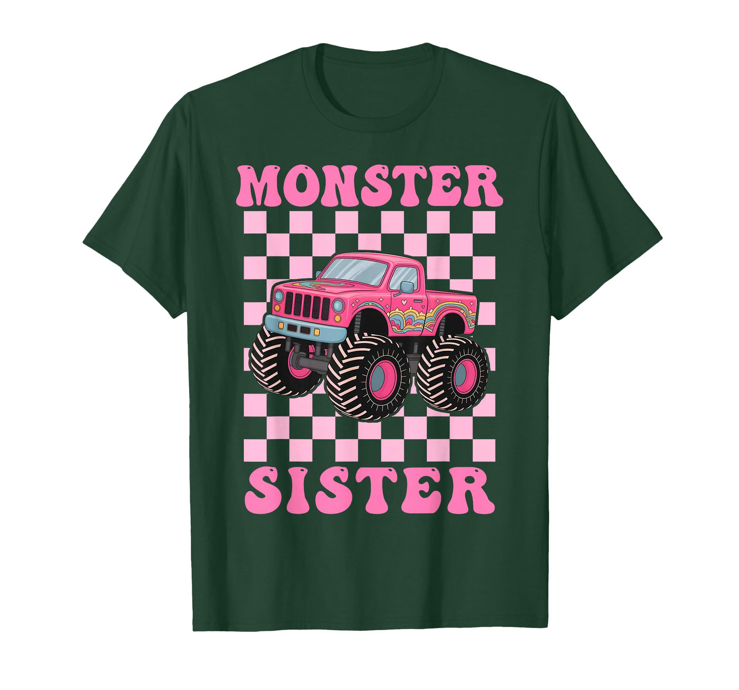 Monster Truck Sister Family Matching Monster Truck Lovers T-Shirt