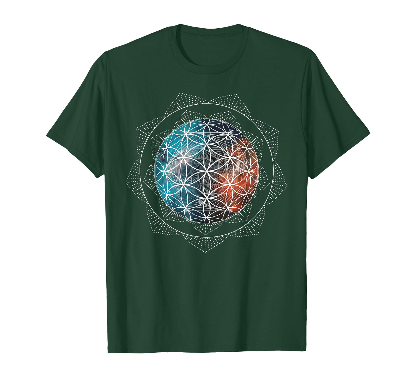 Flower Of Life Sacred Geometry Shirt - Spiritual Yoga T-Shirt