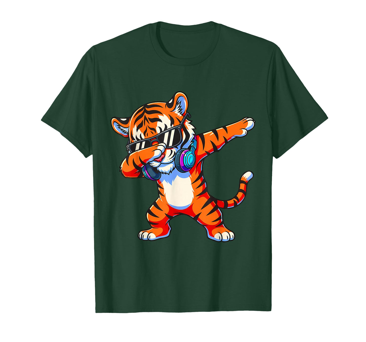 Funny Dabbing Tiger Kids Toddler Boys Girls Animal Lover T-Shirt