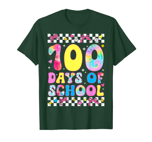 100 Days of School Tie Dye 100th Day of School Boys Girls T-Shirt