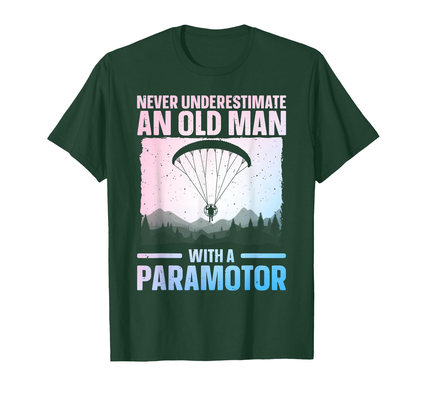 Cool Paramotor Art for Men Grandpa Paragliding Paramotoring T-Shirt