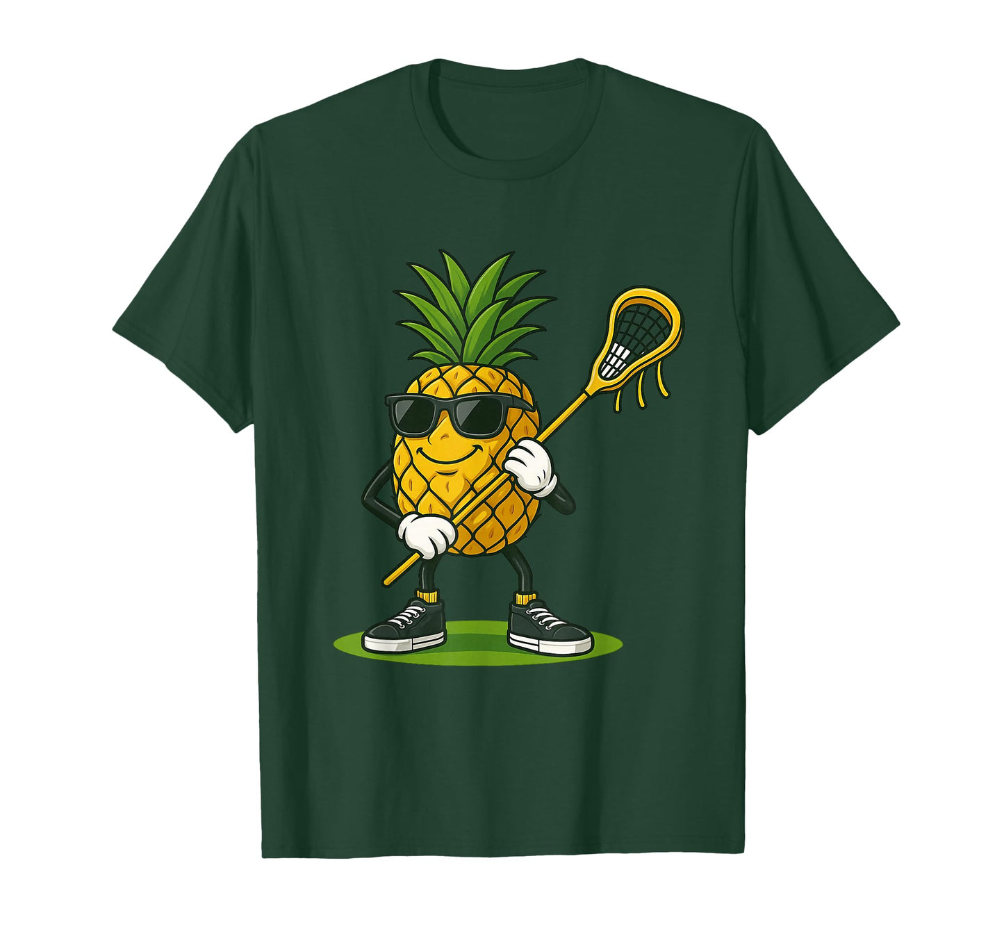 Funny Lacrosse LAX Pineapple Kids Men Women Lacrosse Player T-Shirt