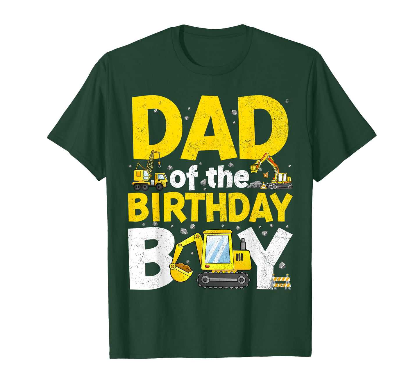 Dad Of The Birthday Boy Matching Construction Family Party T-Shirt