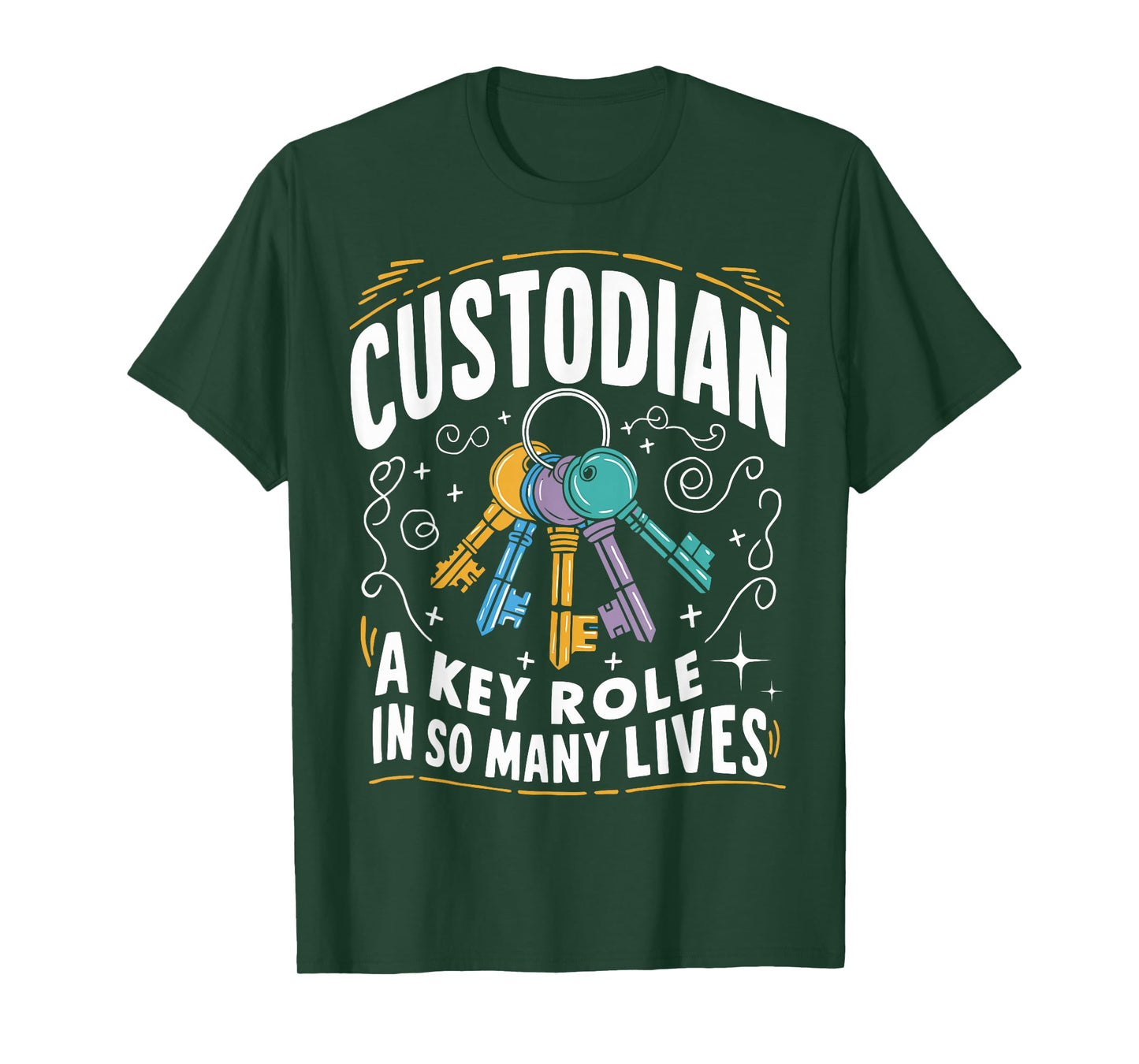 Custodian Key Role in So Many Lives Maintenance Workers Fun T-Shirt