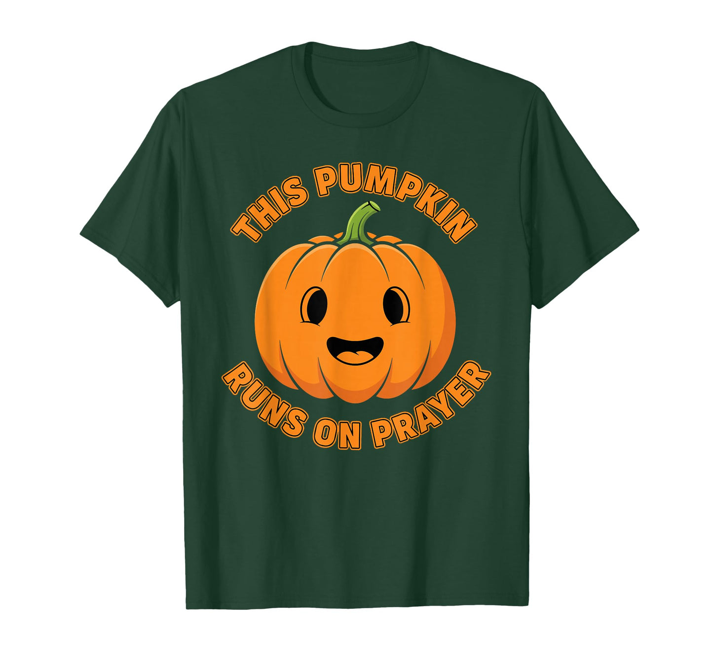 This Pumpkin Runs On Prayer Christian Halloween T-Shirt