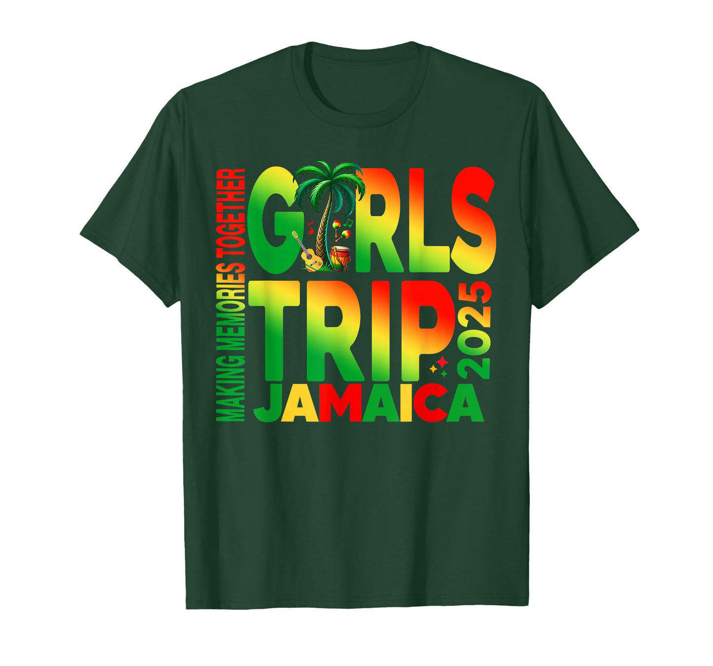 Jamaica Vacation 2025 Girls Trip Matching Jamaican Group T-Shirt