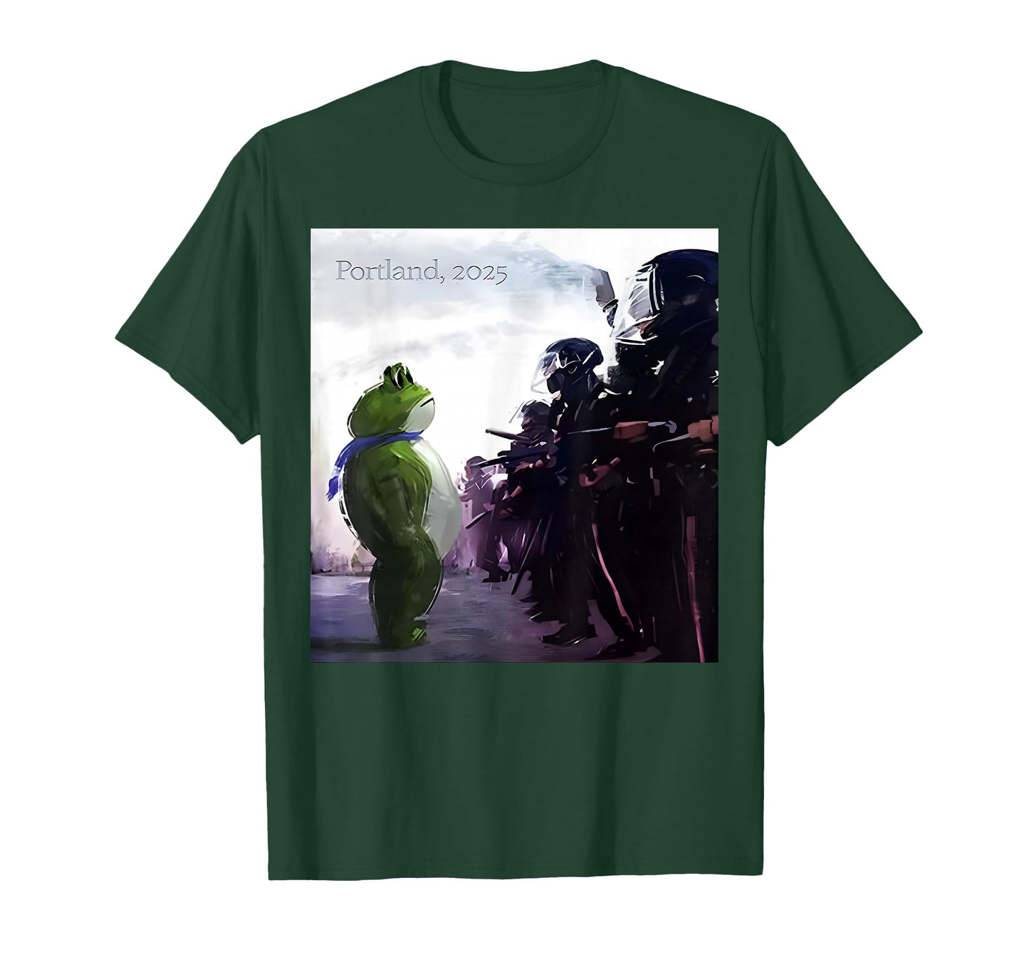 Portland 2025 Funny Portland Frog Protest T-Shirt