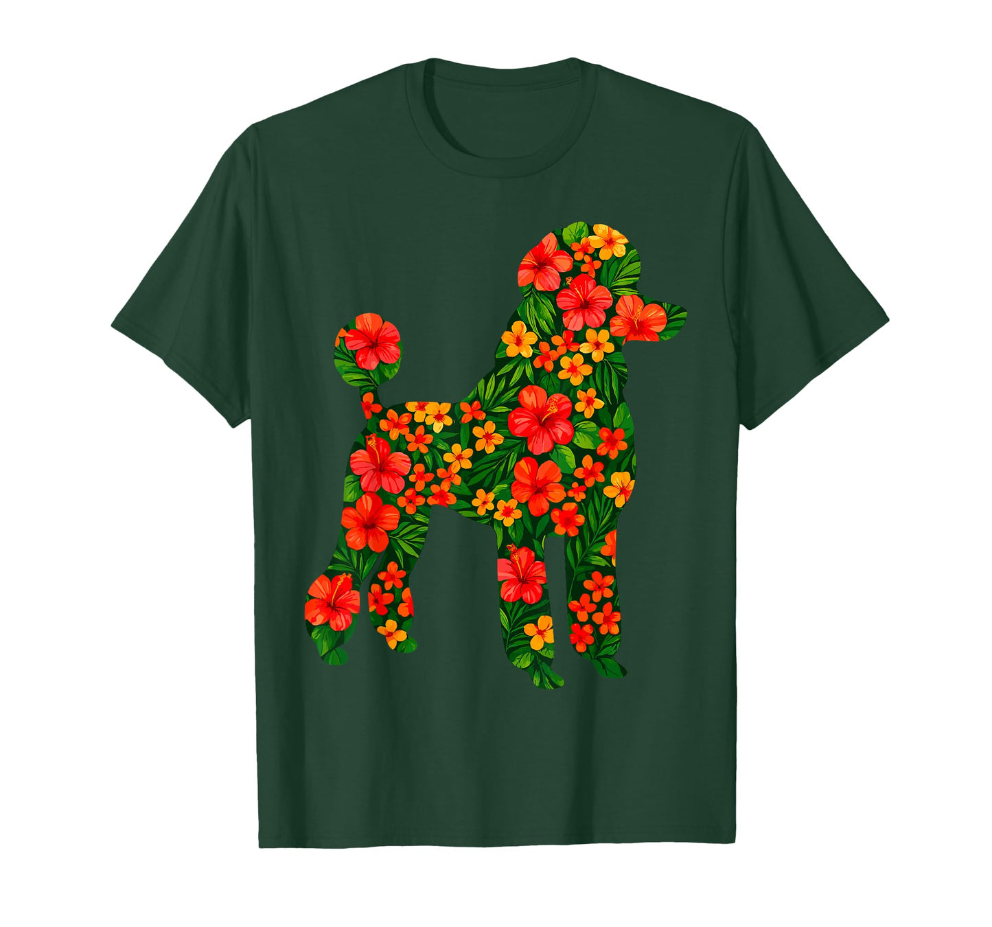Floral Poodle T-Shirt
