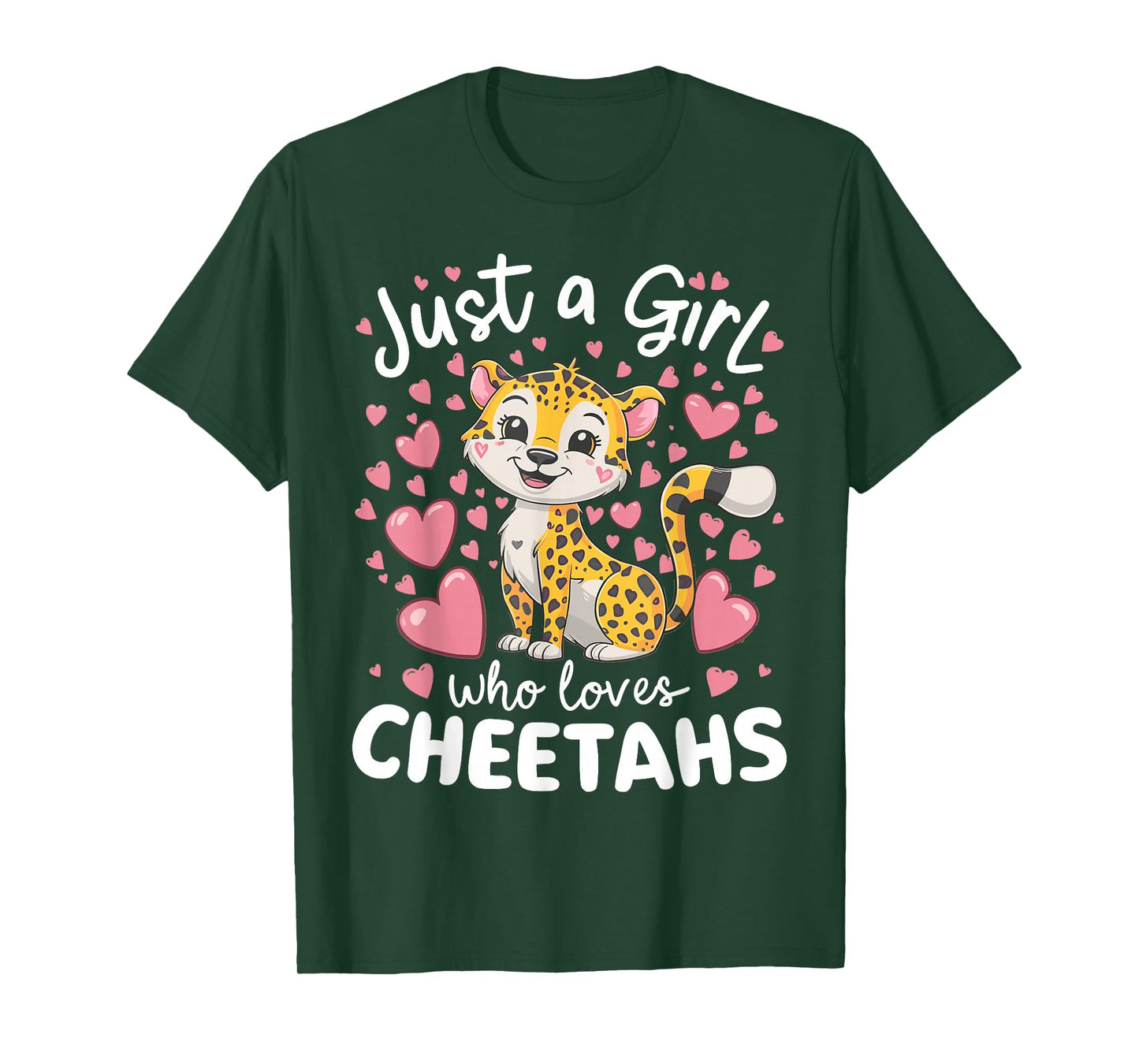 Just a Girl Who Loves Cheetahs African Savanna T-Shirt