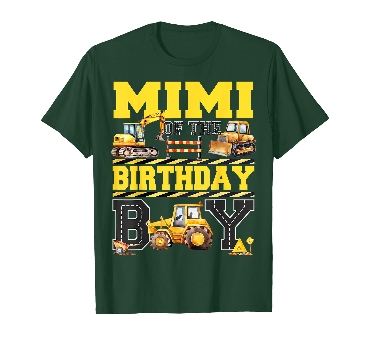 Mimi Of The Birthday Digger for Boy Excavator Builder Bday T-Shirt