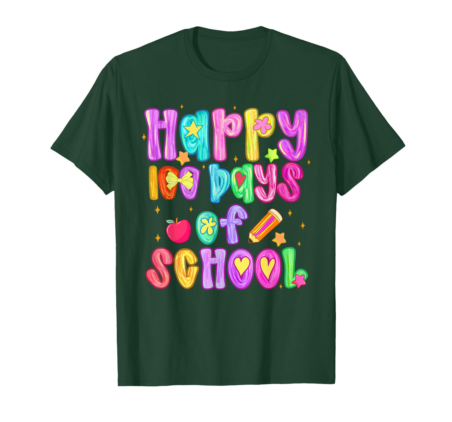100 Days of School Preppy 100th Day of School Teacher Kids T-Shirt